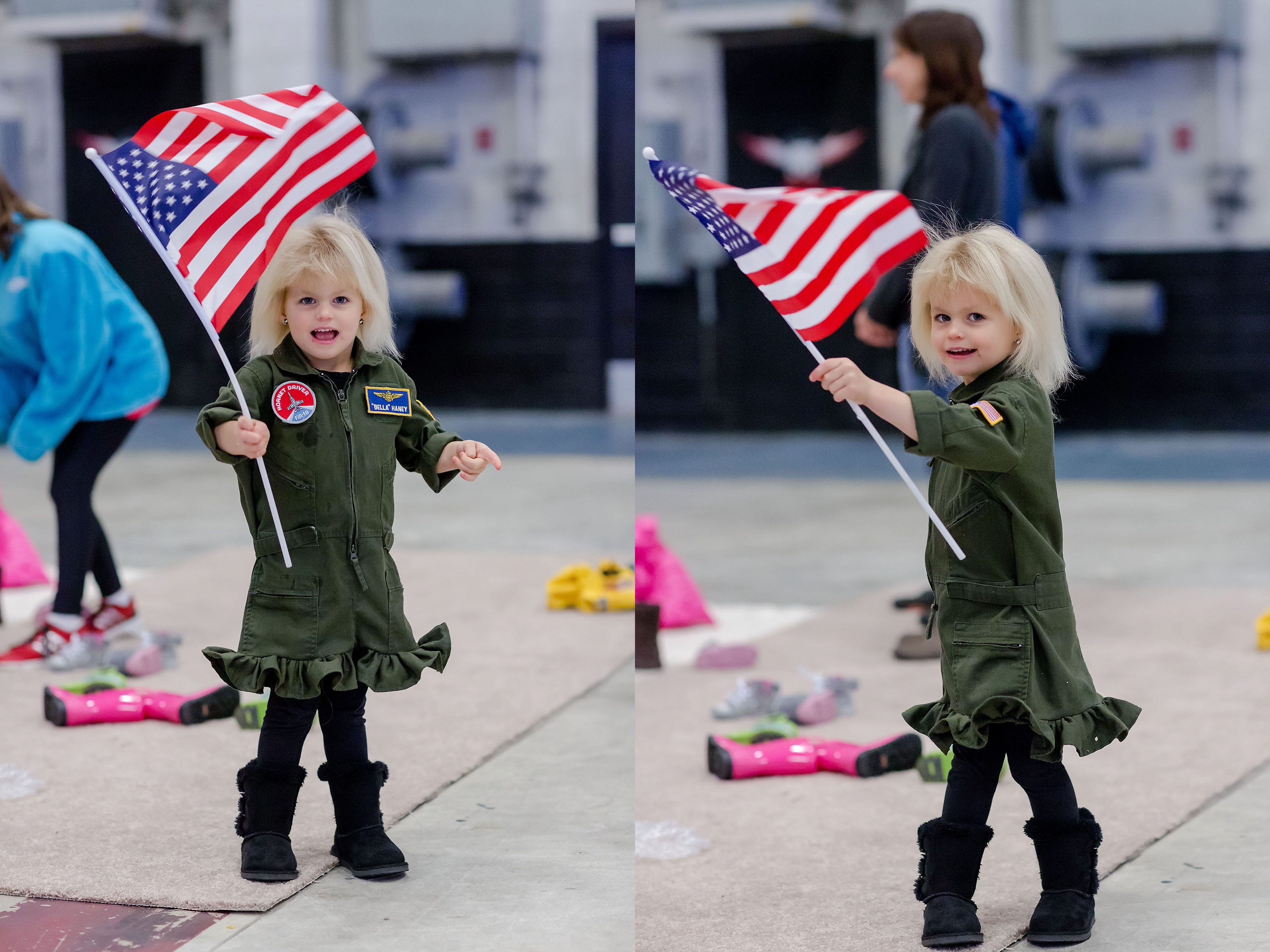 Emotional Rainy Day Navy Pilot Family Homecoming