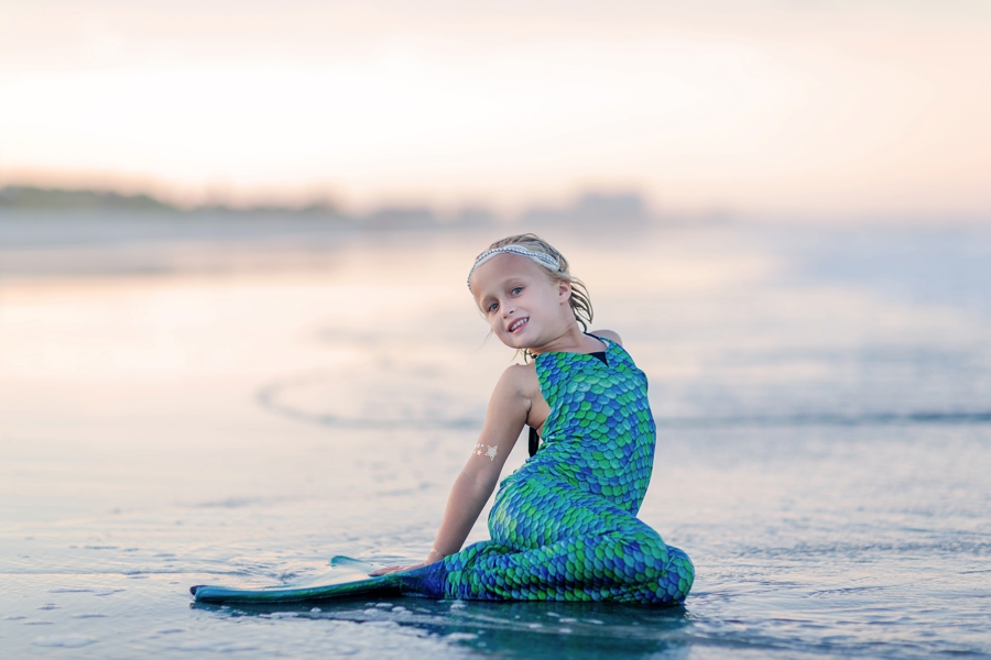 Magical Mermaid Inspired Beach Children's Portrait Session by Brooke Tucker Photography