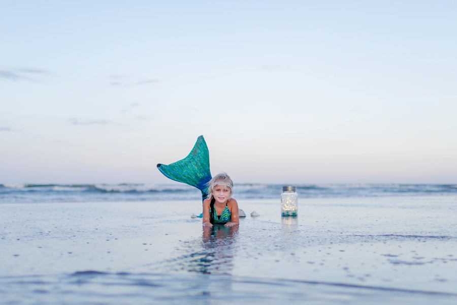 Magical Mermaid Inspired Beach Children's Portrait Session by Brooke Tucker Photography