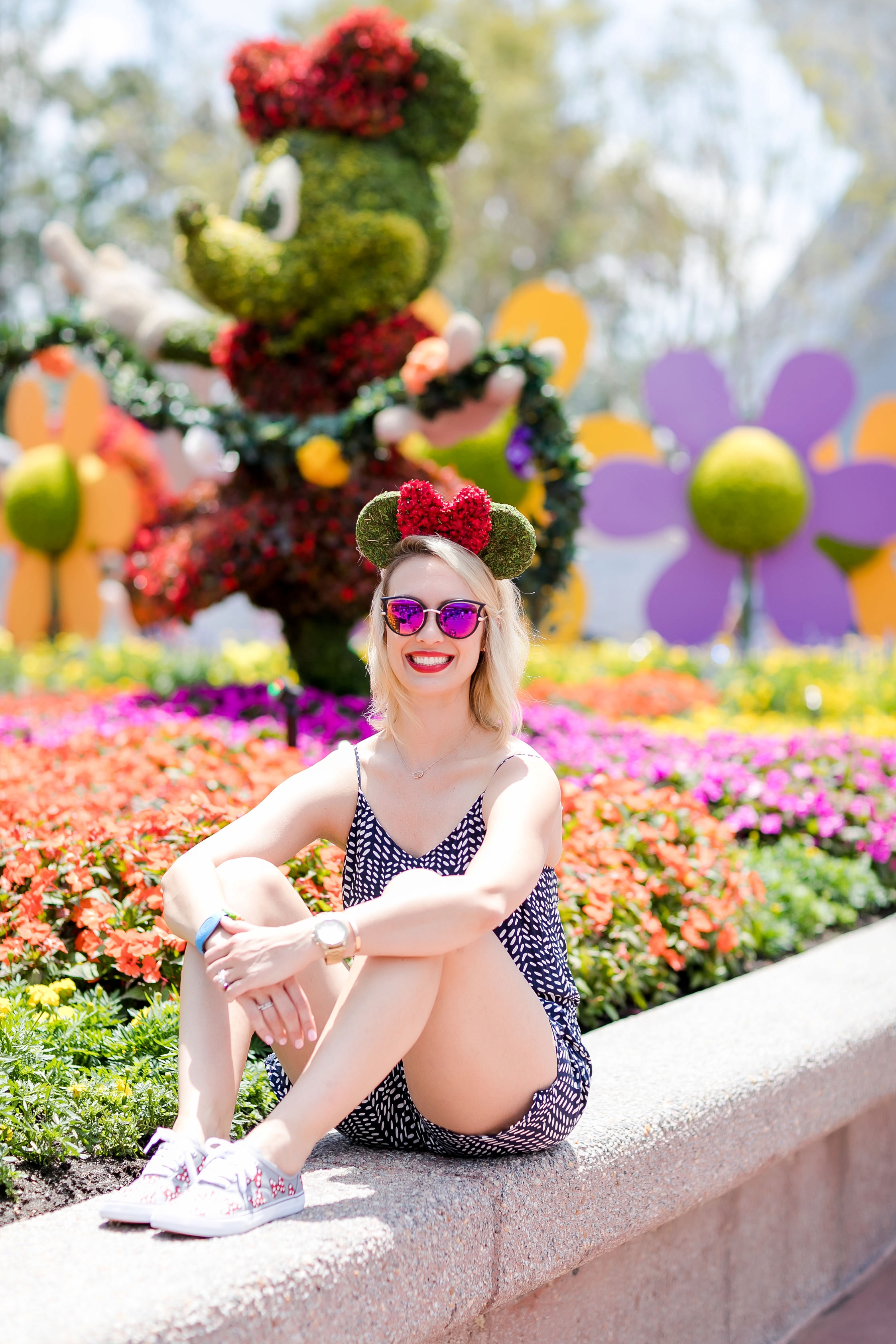 Beautiful Headshots with Floral Mickey Ears handmade by the girls of Trinket Trove Designs, Walt Disney World